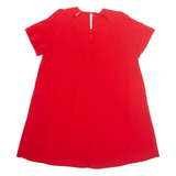 PHASE EIGHT Womens A-Line Dress Red Short Sleeve Knee Length UK 16