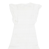 ZARA Womens Fit & Flare Dress White Short Sleeve Knee Length S