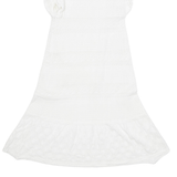 ZARA Womens Fit & Flare Dress White Short Sleeve Knee Length S