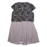 MONSOON Womens A-Line Dress Green Short Sleeve Knee Length UK 14