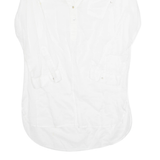 ZARA Seim Sheer Womens Shirt Dress White Long Sleeve Hi-Low S