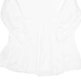 ZARA Womens Shirt Dress White Long Sleeve Knee Length XS