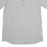 ZARA Womens Shirt Dress Grey Short Sleeve Knee Length L