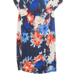 PHASE EIGHT Womens Day Dress Blue Viscose Floral Midi UK 14