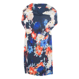 PHASE EIGHT Womens Day Dress Blue Viscose Floral Midi UK 14