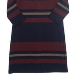 PHASE EIGHT Womens A-Line Dress Black Striped Knee Length UK 10