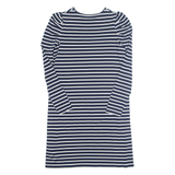 BODEN Womens Shift Dress Blue Striped Long Sleeve Midi UK 12
