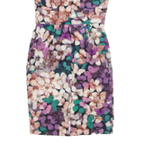 PHASE EIGHT Womens Bodycon Dress Purple Floral Sleeveless Knee Length UK 12
