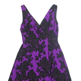 PHASE EIGHT Womens A-Line Dress Purple Floral Sleeveless Knee Length UK 10
