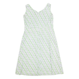 BODEN Womens A-Line Dress Green Spotted Sleeveless Midi UK 16