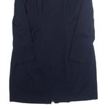 DKNY Womens Shift Dress Blue Viscose Long Sleeve Knee Length L