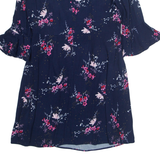 PHASE EIGHT Womens Day Dress Blue Floral Knee Length UK 16