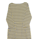 BODEN All Over Bird Print Womens Day Dress Yellow Animal Print Midi UK 12