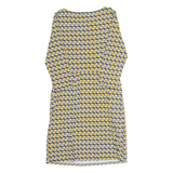 BODEN All Over Bird Print Womens Day Dress Yellow Animal Print Midi UK 12