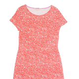 BODEN Womens Day Dress Red Floral Short Sleeve Knee Length UK 12