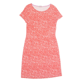 BODEN Womens Day Dress Red Floral Short Sleeve Knee Length UK 12