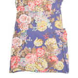 JOULES Womens Day Dress Blue Floral Short Sleeve Knee Length UK 14