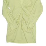 ZARA Womens Shirt Dress Green Long Sleeve Knee Length M