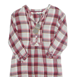 FAT FACE Womens Shirt Dress Red Plaid Knee Length UK 10