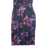 PHASE EIGHT Womens Bodycon Dress Blue Floral Sleeveless Midi UK 10