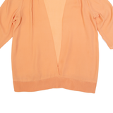 Open Womens Blouse Orange Long Sleeve M