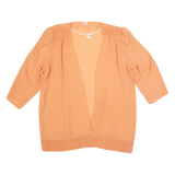 Open Womens Blouse Orange Long Sleeve M