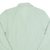 Womens Blouse Green Collared Long Sleeve S