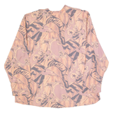 DIVINA Womens Printed Blouse Pink Long Sleeve Crazy Pattern L