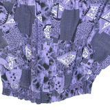 SCHNEBERGER Womens Printed Blouse Purple Collared 90s Crazy Pattern L