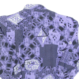 SCHNEBERGER Womens Printed Blouse Purple Collared 90s Crazy Pattern L