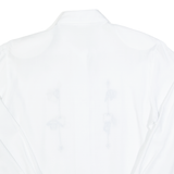 ALBANES Womens Shirt White Collared Long Sleeve S
