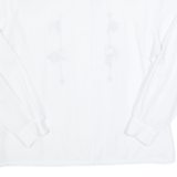ALBANES Womens Shirt White Collared Long Sleeve S