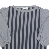 SOMMERMANN Womens Printed Blouse Black 3/4 Sleeve Striped S