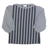 SOMMERMANN Womens Printed Blouse Black 3/4 Sleeve Striped S