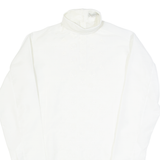 TERYLENE Womens Blouse White Collared Long Sleeve M