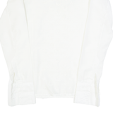 TERYLENE Womens Blouse White Collared Long Sleeve M