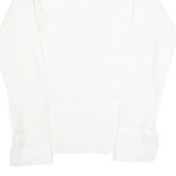 TERYLENE Womens Blouse White Collared Long Sleeve M