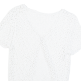 Netted Open Womens Top White S