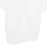 Netted Open Womens Top White S