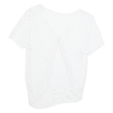 Netted Open Womens Top White S