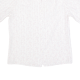 Womens Printed Shirt White Collared Floral M