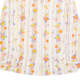 CBR Womens Printed Shirt Cream Collared Long Sleeve Floral M