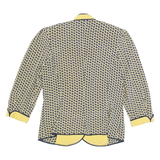 FINK MODEL Womens Printed Shirt Yellow Collared 3/4 Sleeve Floral M