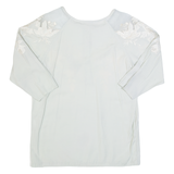 Womens Top Grey 3/4 Sleeve M