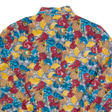 CLASSIC COLLECTION Womens Printed Shirt Red Collared 90s Floral L