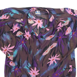YESSICA Womens Printed Blouse Brown Collared Floral L