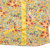 VICTORIA'S SECRETS Womens Printed Blouse Gold Long Sleeve 90s Floral M