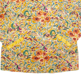 VICTORIA'S SECRETS Womens Printed Blouse Gold Long Sleeve 90s Floral M