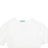 COUNTRY LINE Cropped Womens Blouse White L