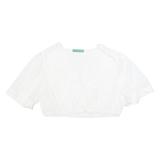 COUNTRY LINE Cropped Womens Blouse White L